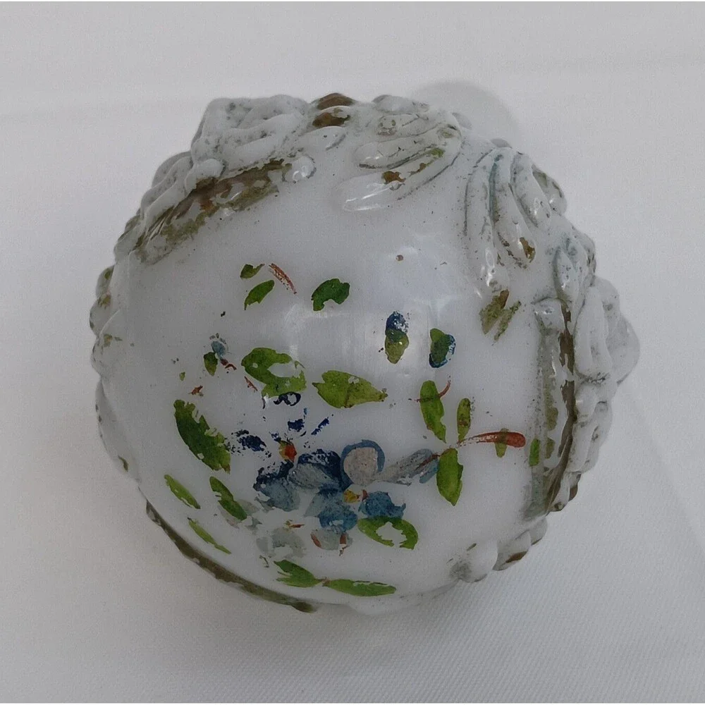 Antique Victorian Milk Glass Decanter Monkey Face Stopper Plug Replacement